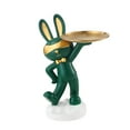 thumbnail image 1 of Figura creativa de conejo de dibujos animados Macarena organizador de centro de mesa bandeja de joyería de resina Verde, 1 of 8