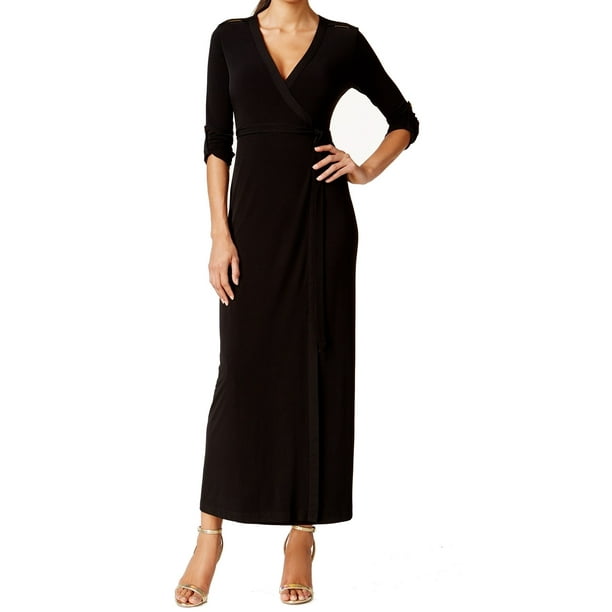 Calvin Klein - Calvin Klein NEW Black Womens Size 6 Hardware Wrap-Front ...
