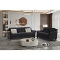 thumbnail image 3 of Fashionable living room sofa for 3 people, black fabric 13234, 3 of 6