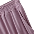 thumbnail image 6 of Qulqfy Purple Womens Shorts 2025 Casual Cotton Resort Wear Beach High Waisted Lounge Bermuda Plus Size Shorts XXXXXXL, 6 of 7