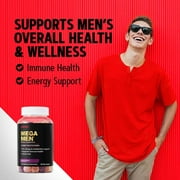 GNC Mega Men Gummy Multivitamin | Energy, Metabolism, Immune Support | Mixed Berry | 120 Count