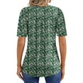 thumbnail image 2 of Fantaslook Blouses for Women Pleated Short Sleeve Tunic Tops Dressy Casual Summer Shirts, 2 of 8