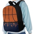 thumbnail image 4 of KUIFORTI Kids Girls Boys Schoolbag Ergonomic Backpack 17 Inch Students School Stationery Bag for Teens Children Toddlers,Basketball Pattern, 4 of 6