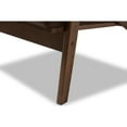 thumbnail image 5 of Baxton Studio Bianca Mid-Century Modern Walnut Wood Dark Brown Distressed Faux Leather Lounge Chair, 5 of 9
