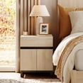 thumbnail image 2 of WAMPAT Nightstand with 1 Drawer & 1 Storage Cabinet, Modern Bedside Table with 2 Open Doors for Bedroom, Wood Rustic Side End Table for living Room., 2 of 8