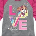thumbnail image 3 of Paw Patrol - Skye Love Always - Toddler And Youth Girls Raglan Graphic T-Shirt, 3 of 5