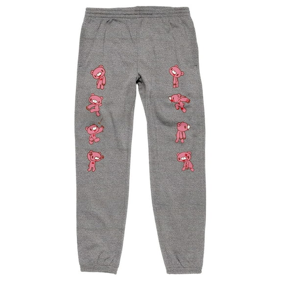 Gloomy Bear Character Print Unisex Adult Athletic Heather Gray Sleep Pants-XS