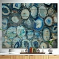 thumbnail image 2 of Designart Unusual Decorative Turquoise Blue Stone Print on Natural Pine Wood Art Print, 20" x 12", 2 of 3