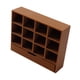 thumbnail image 2 of Caja divisoria de almacenamiento a escala 1:12, miniorganizador, vitrina, bandeja de simulación, diorama, escenario con 12 cuadrículas para mesa de marrón claro, 2 of 9