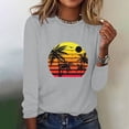 thumbnail image 1 of Qiopertar Mode Femmes Printemps Imprimé Manches Longues Col Rond Tee Décontracté Liquidation Livraison Gratuite à Moins de 5$ jusqu'à 90% de Réduction, 1 of 5