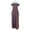 Dark Brown, variant on Women's Strapless Slash Neck Sleeveless Pleated Waistband Split Long Dress, Hips Wrapped, Solid Color
