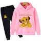 thumbnail image 3 of Conjunto de chándal infantil El León, sudadera, camiseta y pantalones, ropa deportiva, ropa para niños y niñas, ropa para niños, 2 piezas, 3 of 5