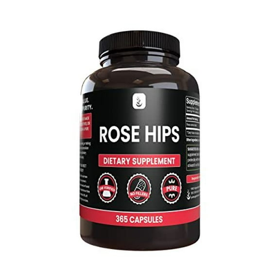 PURE ORIGINAL INGREDIENTS Rose HIPS 365 Capsules No Magnesium Or Rice Fillers, Always Pure, Lab Verified