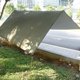 thumbnail image 4 of Lona, lona para hamaca, lona impermeable de 3m x 3m con ojales + 6 piquetas + 6 cuerdas, protección contra la lluvia, protección solar Base para tienda de hamaca para acampar al aire libre JFHHH pequeña, 4 of 5