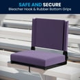 thumbnail image 3 of Flash Furniture Set of 2 Grandstand Comfort Seats by Flash - 500 lb. Rated Lightweight Stadium Chair with Handle & Ultra-Padded Seat, Dark Purple, 3 of 14