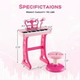 thumbnail image 3 of Gymax 37-Key Kids Piano Keyboard Toy Musical Electronic Instrument w/ Stool Pink, 3 of 10