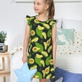 thumbnail image 4 of Fotbe Fresh Avocado Vestido de Dormir para Niñas de 3 a 10 Años, Mangas Cortas, Estilo Princesa, Pijama Camisón con Mangas Voladas-Medium, 4 of 6