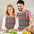 thumbnail image 3 of Red and Green Christmas Snowman Apron-Garden Aprons for Women with Pockets-Cotton Linen Waterproof Kitchen Cooking Gardening Aprons Adjustable for Kitchen,Cooking,BBQ and Salon 32"x27", 3 of 7