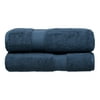 Hotel Style 58”L x 30”W Egyptian Cotton Bath Towels, Marine Deep, 2 Pack