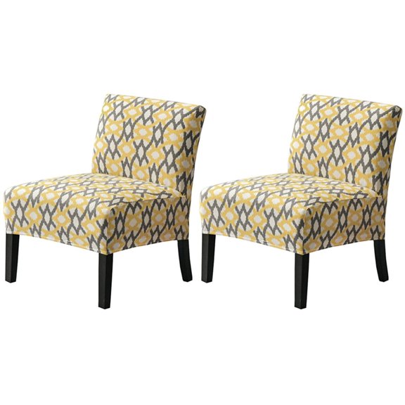 Namzi 2 Pieces of Stretch Armless Chair Cover,Printed Furniture Protective Cover,Soft and Machine Washable,for Living Room,Bedroom and Office,style A