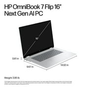 HP OmniBook 7 Flip 16 2-in-1 AI Laptop - Intel Evo Platform Powered by Intel Core Ultra 7 258V - Copilot+ PC - 3K OLED Touchscreen - 32GB Memory - 1TB SSD - Windows 11 Home