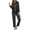 Black, variant on Ladies Christmas Tree Printed Silk Satin Short Sleeve Button Sleepwear Pyjamas Women Set Cozy Night-clothes