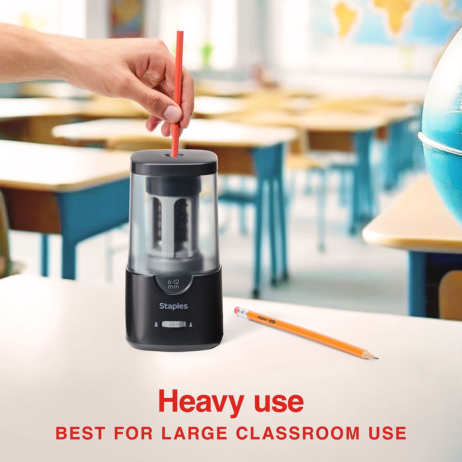 Staples Classroom Electric Pencil Sharpener Black (ST62629)