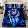 thumbnail image 2 of Castle Fairy Female Men Adults Bohemian Feather Dreamcatcher Twin Sheet Sets 3pcs,Floral Flowers Butterfly Twin Fitted Sheet Microfiber,Exotic Style Breathable Flat Sheet,Ultra Soft Home Decor, 2 of 7