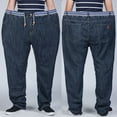 thumbnail image 1 of REDHOTYPE Men's Big-Tall Jeans Elastic Drawstring Jean Denim Trousers, 1 of 3