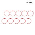 thumbnail image 2 of Masteelf 10pcs Metal Wire Keychain Cables Colored Key Ring Loops for Keychain Hanging Luggage ID 15mm ( Red ), 2 of 10