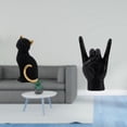 thumbnail image 2 of Figura De Resina Con Gesto De Mano De Gato, Escultura Decorativa De Animal, Adorno Coleccionable Para Entrada, Estantería, Sala De Estar, Dormitorio, Estatua Creativa De Dedo Para Decoración, 2 of 8