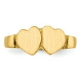 thumbnail image 4 of 14K Yellow Gold Ring Band Signet 7.0x7.0mm Closed Back Heart, Size 6, 4 of 5