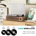thumbnail image 4 of Reproductor de vinilo retro Turntable Seasonlife, inalámbrico de 3 velocidades, 4 of 8