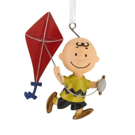 Hallmark Christmas Ornament (Peanuts 75th Anniversary Charlie Brown with Kite), 1 Count