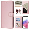 thumbnail image 2 of for Samsung Galaxy S24 FE Wallet Case, [RFID Blocking 3 Card Slots] Phone Stand, Wrist Strap, Shoulder Strap Magnetic Closure, Soft PU Leather Shockproof Flip Cases Cover for S24 FE, Pink, 2 of 15