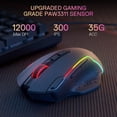 thumbnail image 4 of M810 Max 3-mode Wireless Gaming Mouse  12000 Dpi Wired/wireless Rgb W/rapid Fire Key 8 Macro Buttons 188-hour Reliable Power Capacity For Pc/mac/laptop, 4 of 8