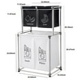 thumbnail image 5 of Harper & Bright Designs Laundry Hamper 2 Tier Laundry Sorter with 4 Removable Bags for Organizing Clothes, Laundry, Lights, Darks, 5 of 9