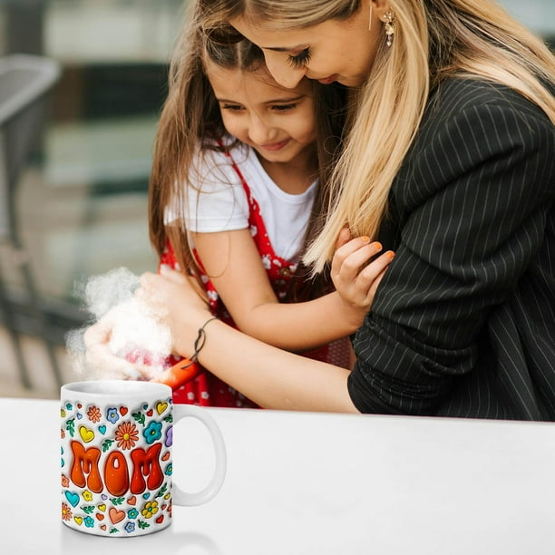 Taza de cerámica personalizada para mamá de perro - taza grande de café de 340 ml para amantes de las mascotas, apta para lavavajillas, regalo para el Día de la Madre o Navidad