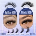 thumbnail image 3 of Eyelash Clusters TOOCHUNAG Fluffy, 60 D+80 D, rizo de 10 a 18 mm, 280 unidades, 3 of 7