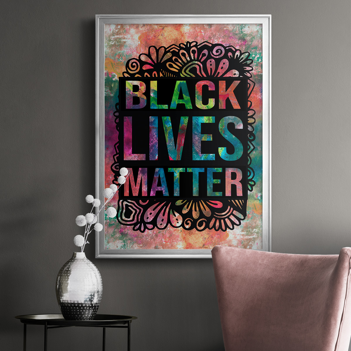 Graffiti Black Lives Matter Premium Classic Framed Print - Ready to Hang
