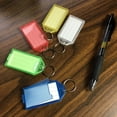 thumbnail image 3 of 50 Pack Tough Plastic Key Tags with Split Ring Label Window, Coded ID Tags or Luggage Tags, 5 Assorted Colors, 3 of 7