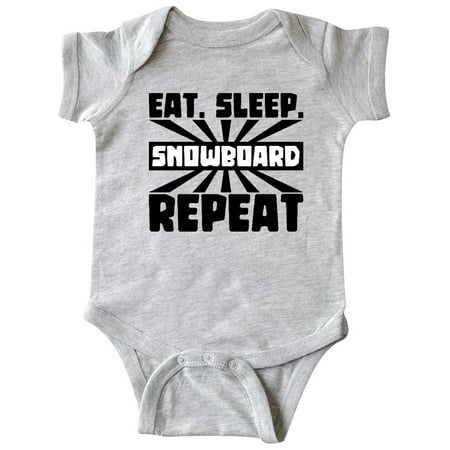 

Inktastic Eat Sleep Snowboard Repeat Gift Baby Boy or Baby Girl Bodysuit