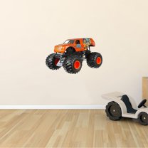 Adhesive Home Art Jester Truck Decor Design Vinyl Sports Utility Vehicle Wall Decal - 22" x 36" Removable Kids Bedroom Living Room Specialized Monster Bigfoot Truck Wall Decoration Sticker