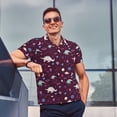 thumbnail image 4 of Fotbe Space Dinosaur Camiseta Polo de Golf para Hombre con Estampado – Camisa Deportiva Transpirable con Cuello Abotonado-X-Large, 4 of 6