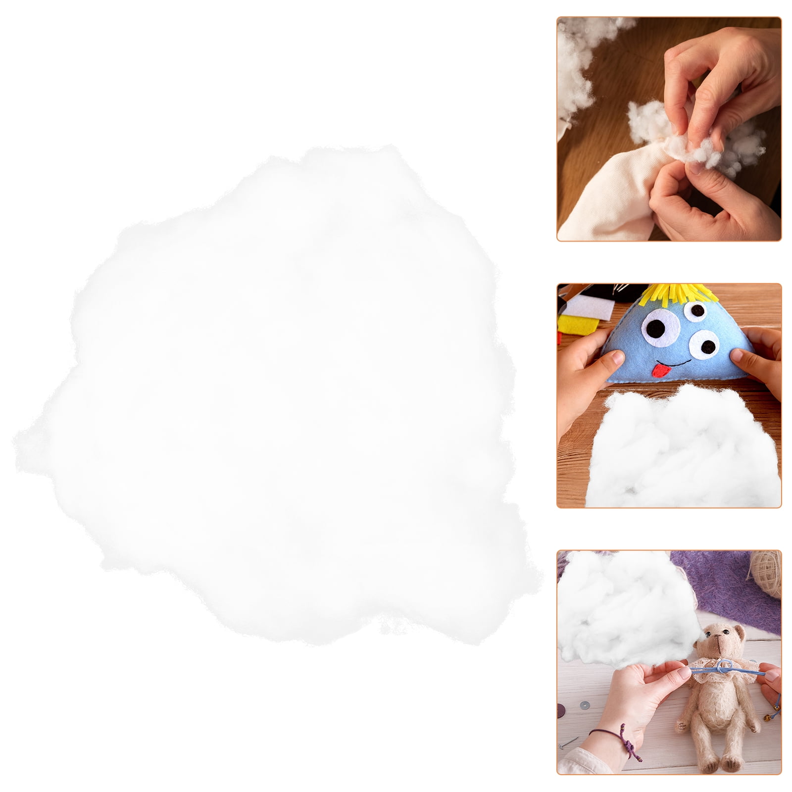 Gymnture 1 Bag Filling Stuffing Fluffy Fill Stuffing for Stuffed Animals Dolls Pillow Cushion 500g