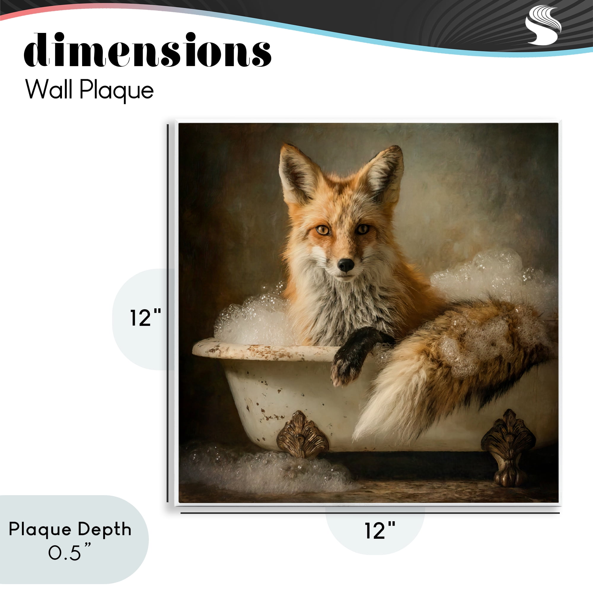 Stupell Industries Red Fox Bubble Bath Wall Plaque Art, design by Tina LeCour