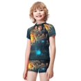 thumbnail image 2 of Hogwarts Legacy Boys Two Piece Rash Guard Swimsuits Kids Short Sleeve Swimwear Sets Bathing Suit, 2 of 7