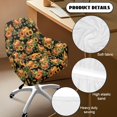 thumbnail image 5 of Xixirimido Thanksgiving Sunflower Pumpkin Pattern Office Chair Covers Computer Stretch Accent Dining Chair Covers Swivel Desk Chair Armrest Slipcover for Mid-Back Rotating Chairs, 5 of 7
