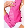 thumbnail image 5 of INSPIRE CHIC PU Leather Crop Jackets for Women's Open Front Long Sleeve Jacket XS Hot Pink, 5 of 5