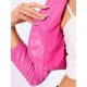 thumbnail image 5 of CHAQUETAS CROP DE CUERO PU INSPIRADORAS PARA MUJERES, CHAQUETA DE MANGA LARGA ABIERTA, ROSA FUERTE, 5 of 5